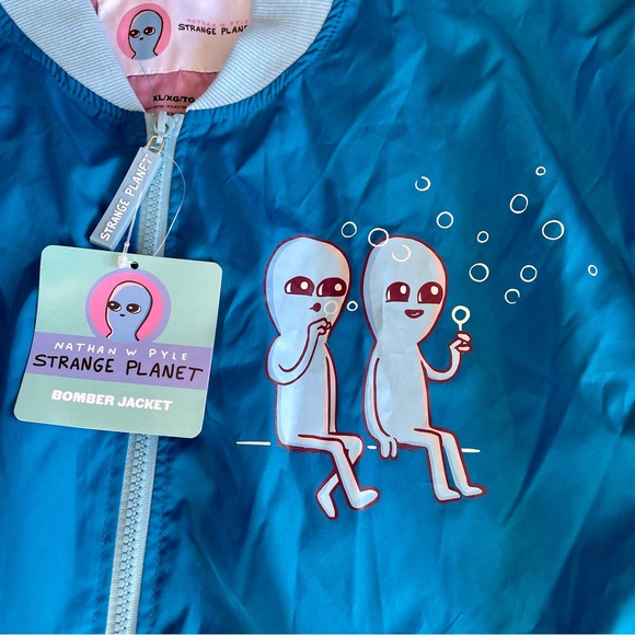 NWT Nathan W Pyle Strange Planet Bomber Jacket - Picture 3 of 8